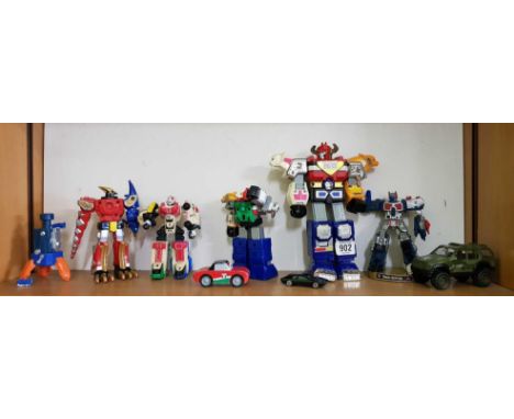 SHELF OF TRANSFORMER FIGURES