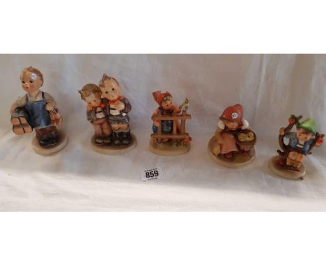5 HUMMEL CHILDREN'S FIGURINES