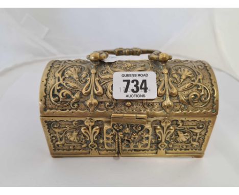 CAST BRASS TRINKET CASKET