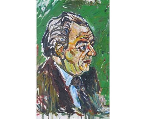 ‡ John Bratby R.A. (1928-1992) Portrait of Rupert Davies Signed Oil on canvas 76 x 50.5cm  ++Good condition