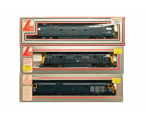 Three Lima 00 gauge diesel locomotives, D1071 Western Renown, D400 &amp; 828 Magnificent  