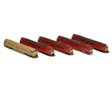 Five Lima 00 gauge diesel locomotives, 4 D1016 Western Gladiators &amp; a D1023 Western Enterprise  
