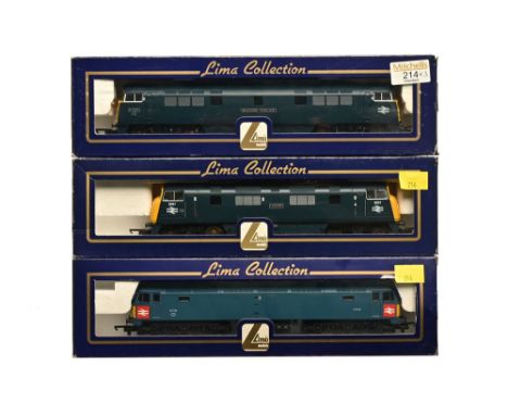 Three Lima 00 gauge diesel locomotives, D1023 Western Fusilier, D1733 and D807 Caradoc 