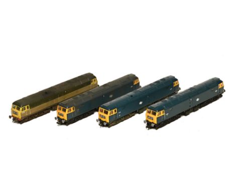 Four Lima 00 gauge diesel locomotives, D1640, D1567, D1649 &amp; D1593 