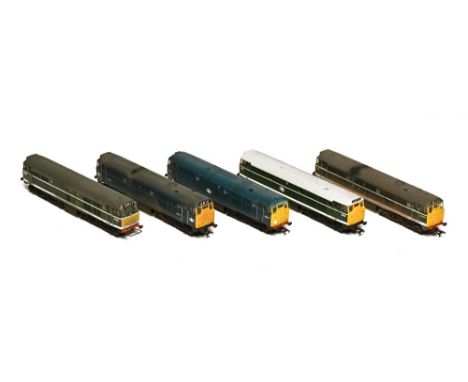 Five Lima 00 gauge diesel locomotives, D5679, D5518, D5555, D5573 &amp; D5583