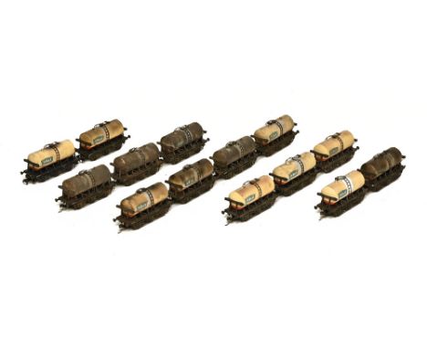 Fourteen Lima 00 gauge milk tankers 