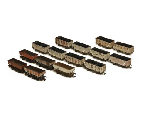 Fifteen kit built mineral hopper wagons 