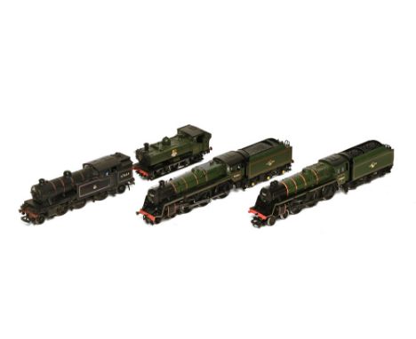 Four Bachmann 00 gauge steam locomotives, 4-6-0, 7069 &amp; 4-6-0, 73068 &amp; 2-6-2, 67664 tank engine and 8700 shunter 