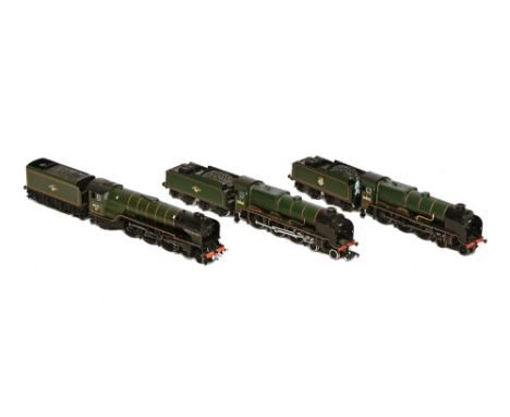 Three Bachmann 00 gauge steam locomotives, 4-6-0 Lord Nelson, 4-6-0 Lord Hanson &amp; 4-6-2 Madge Wildfire, 60135