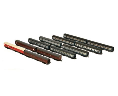 Twelve coaches by Lima, Mainline, Tri-ang and Airfix