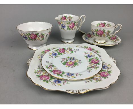 ROYAL STAFFORD ROCHESTER TEA SERVICE, comprising 11 cups, 12 saucers, 12 side plates, 2 sandwich plates, cream and sugar
