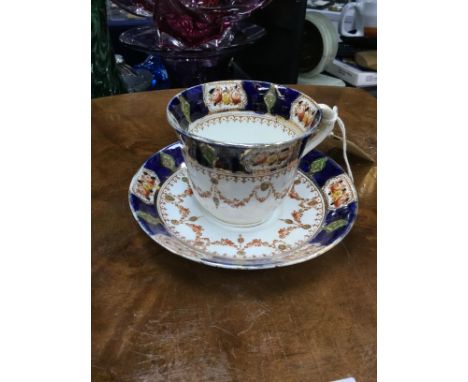 20TH CENTURY MONA PART TEA SERVICE, with floral swag and gilt decoration