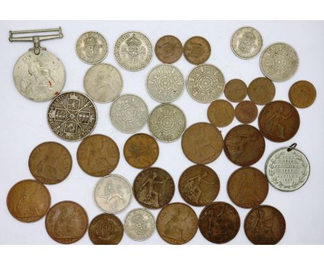 Mixed coins including some silver. P&amp;P Group 0 (£5+VAT for the first lot and £1+VAT for subsequent lots) 