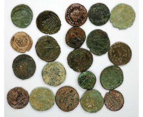 Twenty grade Roman coins, size AE3-4. P&amp;P Group 0 (£5+VAT for the first lot and £1+VAT for subsequent lots) 
