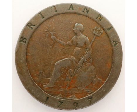 1797 cartwheel penny of George III. P&amp;P Group 1 (£14+VAT for the first lot and £1+VAT for subsequent lots) 