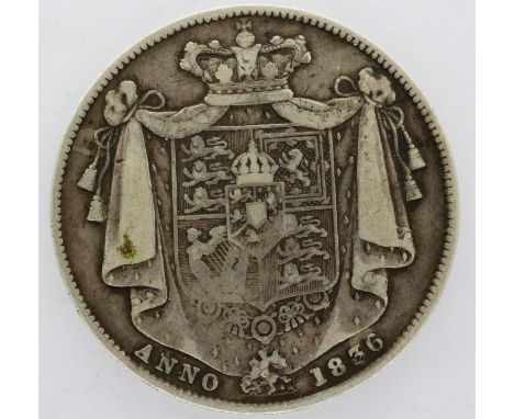 1836 silver half crown of William IV. P&amp;P Group 0 (£5+VAT for the first lot and £1+VAT for subsequent lots) 