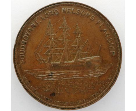 Lord Nelson Shipping commemorative medal token. P&amp;P Group 0 (£5+VAT for the first lot and £1+VAT for subsequent lots) 