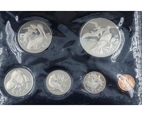 1974 Coinage of the British Virgin Islands proof set of coins minted by the Franklin Mint, boxed with CoA. P&amp;P Group 0 (£