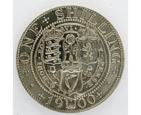 1900 Queen Victoria silver shilling. P&amp;P Group 0 (£5+VAT for the first lot and £1+VAT for subsequent lots) 