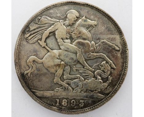 1893 Victoria crown. P&amp;P Group 3 (£25+VAT for the first lot and £5+VAT for subsequent lots) 