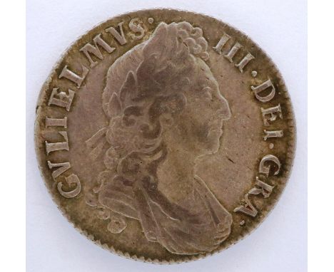 1697 William III silver shilling. P&amp;P Group 0 (£5+VAT for the first lot and £1+VAT for subsequent lots) 
