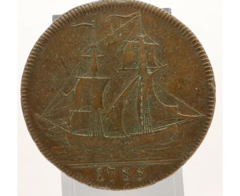 1788 John Wilkinson Iron Master token. P&amp;P Group 1 (£14+VAT for the first lot and £1+VAT for subsequent lots) 