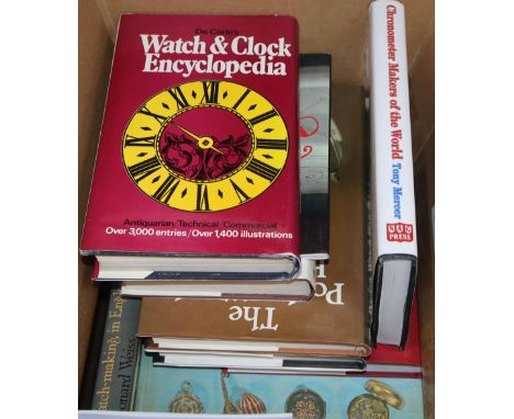 Two boxes of watch and clock reference books
