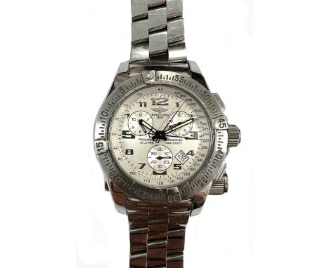 Breitling - A steel 'Emergency' chronograph wristwatch,  circa 2006, model number A73322, serial number 90935, the signed cir