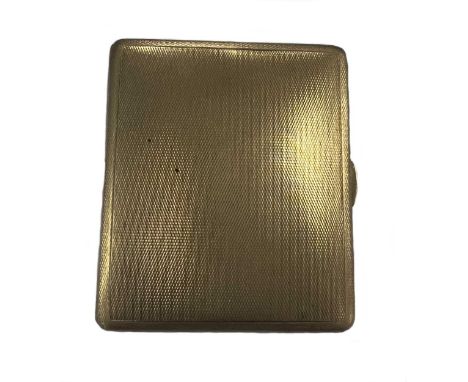 A George V 9ct gold pocket cigarette case, mark of Cohen &amp; Charles, London 1935, of rectangular slightly convex form, dec