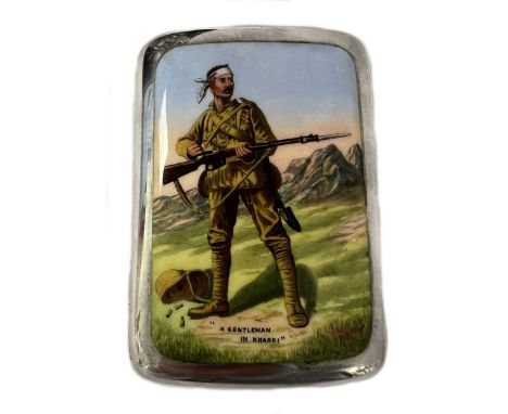 A late Victorian silver and enamel pocket cigarette case, mark of Cornelius Desormeaux Saunders &amp; James Francis Hollings 