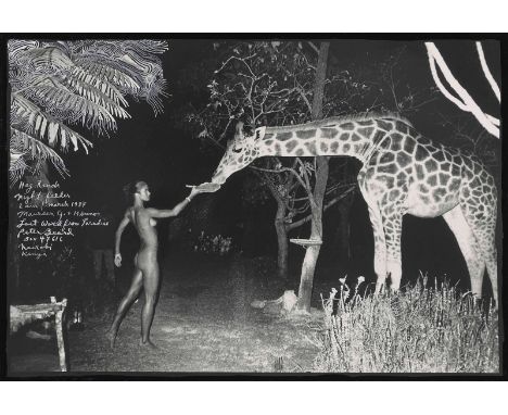 PETER BEARD Hog Ranch night feeder, 2 AM, Maureen G and Mbuno, Nairobi, Kenya for the last word from Paradise, Narch 1987.  P