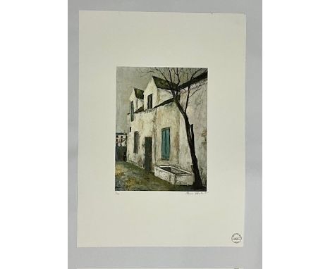 Maurice Utrillo Pencil Signed/ Numbered Lithograph Print.&nbsp; Signed lower right and stamped, hand numbered lower left.&nbs