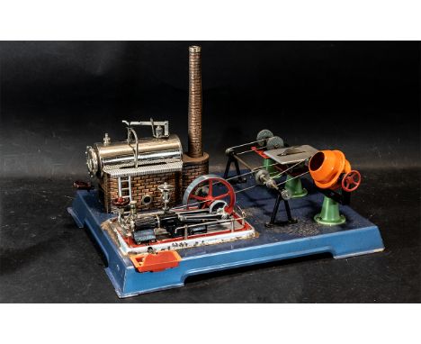 William Schroder & Co. Wilesco D16 Steam Engine.  The Wilesco D10 Steam Engine, with mirror polished and nickel plated boiler