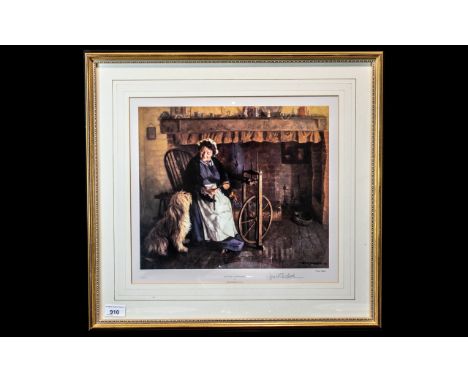 David Shepherd Limited Edition Signed Print 'Cottage Companions', No.413/850.  Overall size 20" x 21".