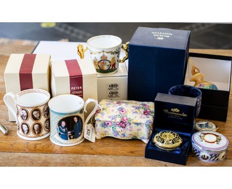 Mixed Collection of Porcelain, comprising Peter Jones 'William Gets His Wings' tankard and 'Prime Ministers' tankard, Paragon