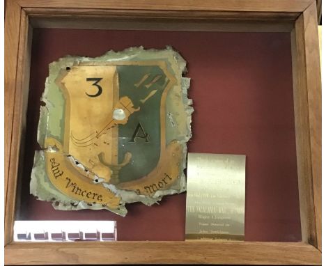 Rare Falkland War item of a Identification panel from a Argentine Pucará Ground Attack Aircraft shot down over San Carlos Bay