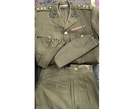 WW2 & post war Uniform belonging to Captain John Mantell M.B.E of the Warwickshire Regiment (son of Henry Mantell & Ivy Mante