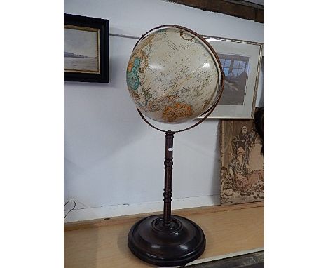 Replogle large spinning globe on a stand just over 3 feet tall (repro)