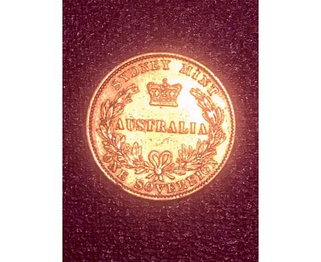 1870 Sydney Mint Sovereign . Queen Victoria Gold Sovereign Sydney Mint 1857-1870 – The first sovereign minted on the other si