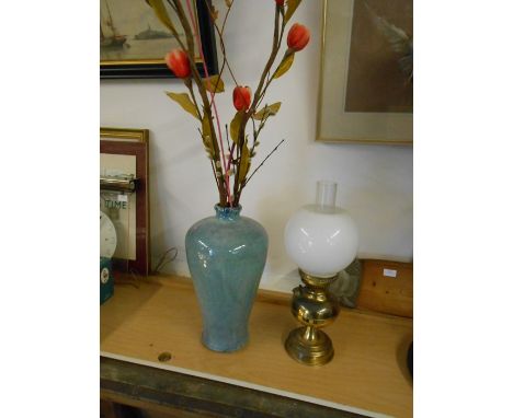Brass Oil Lamp and Vase