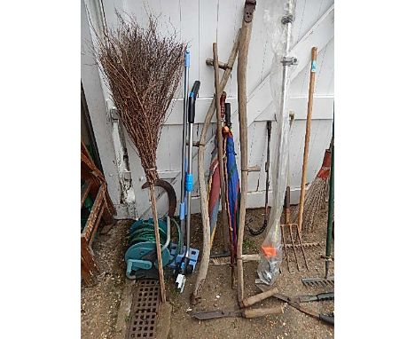Job lot of assorted gardening tools etc from house clearance