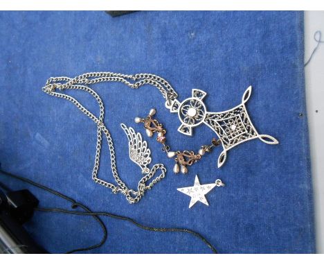 Silver Coloured Crucifix etc
