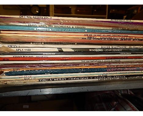 collection of approx 25 LPs to include John Denver, Charlie pride, Kenny Rogers and approx 50 45's to include Rolling stones,