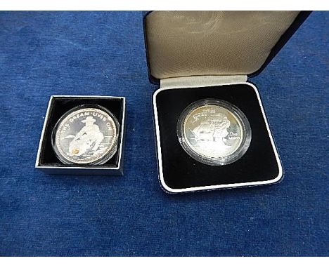 Gibraltar Crown 1980 SHIP, ADMIRAL NELSON Proof silver and Alaska The Last Frontier The Dream Lives On 