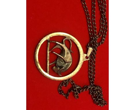 Silver Taurus pendant with non silver chain. Pendant approximately 8 grams 