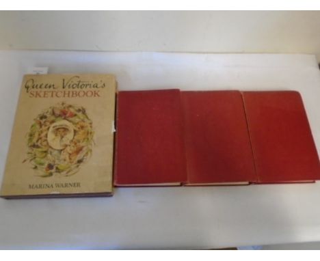 4 Hardback books - Queen Victoria's Sketchbook (1979) by Mariana Warner, with dust jacket, and 3 (1908) Volumes I,II,III 'Let
