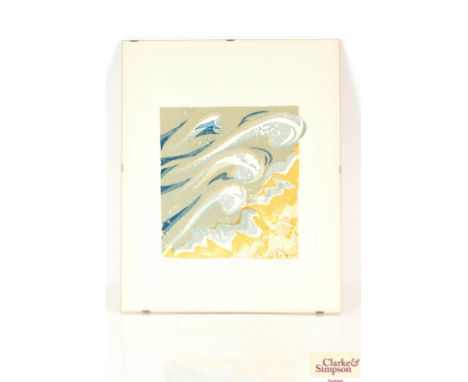 R Rayne, limited edition print "Seascape" 6/10, image 27.5cm x 24.5cm