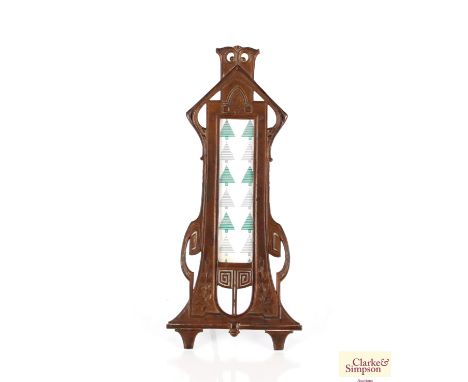 An Art Nouveau design metal ware easel picture frame