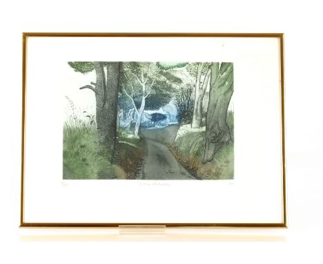 A pencil signed limited edition print "Lane OF Aeron" 35/100, image 18cm x 25cm