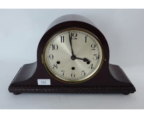 An early 20th Century hat shaped mantle clock 